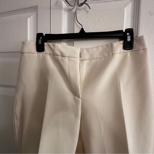 Zara Cream Flat Front Dress Pants